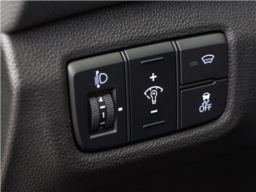 Hyundai Creta 2016 управление корректором фар и яркостью подсветки