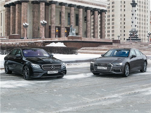 Audi A6, Mercedes-Benz E-Class AMG - когда «бюргеры» дерутся: audi a6 2019 против mercedes-benz e-class 2019