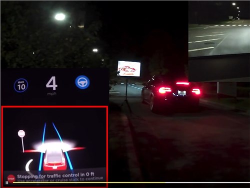 Найден еще один способ обмануть автопилот Tesla – баннеры!