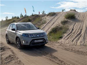 Suzuki Vitara 2015 испытания в песчаном карьере