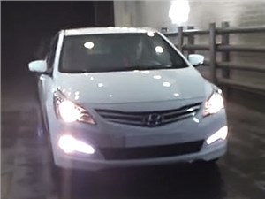 Появились первые видео-изображения обновленного Hyundai Solaris