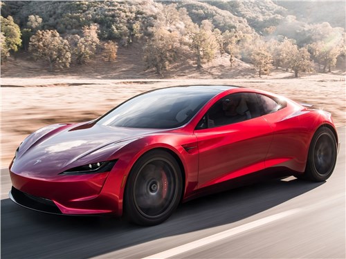 Tesla Rodster Concept 2020 вид спереди сбоку