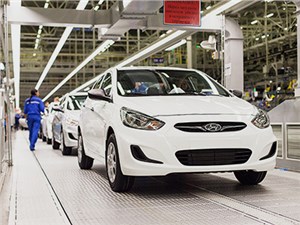 Количество автомобилей Hyundai, произведенных в России, растет