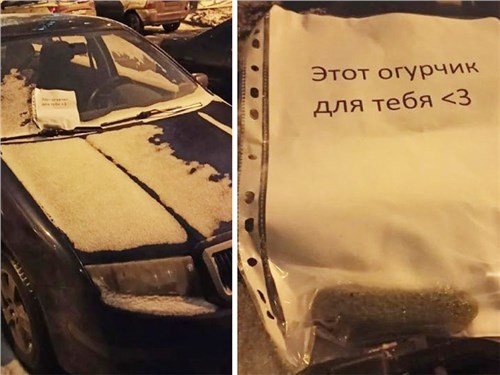 Московские автомобилисты получили по огурцу