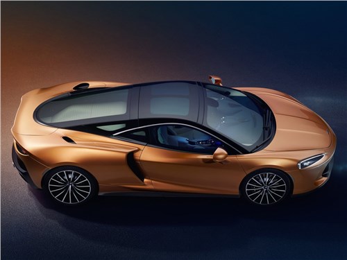 McLaren GT 2020 вид сбоку сверху