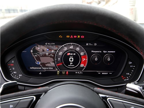 Audi RS5 2018 приборная панель