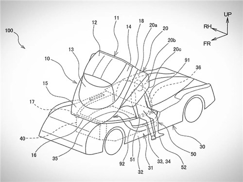 Toyota запатентовала загадочный гиперкар со странной крышей