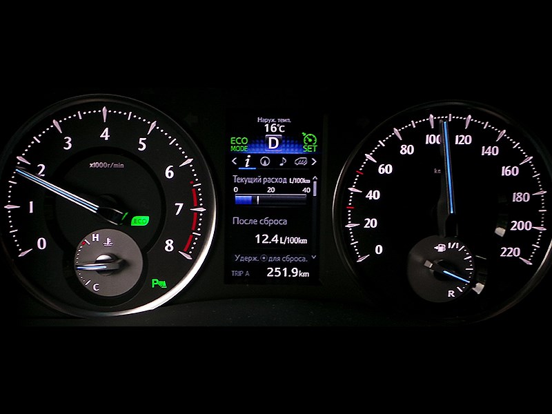 Toyota Alphard 2015 приборная панель