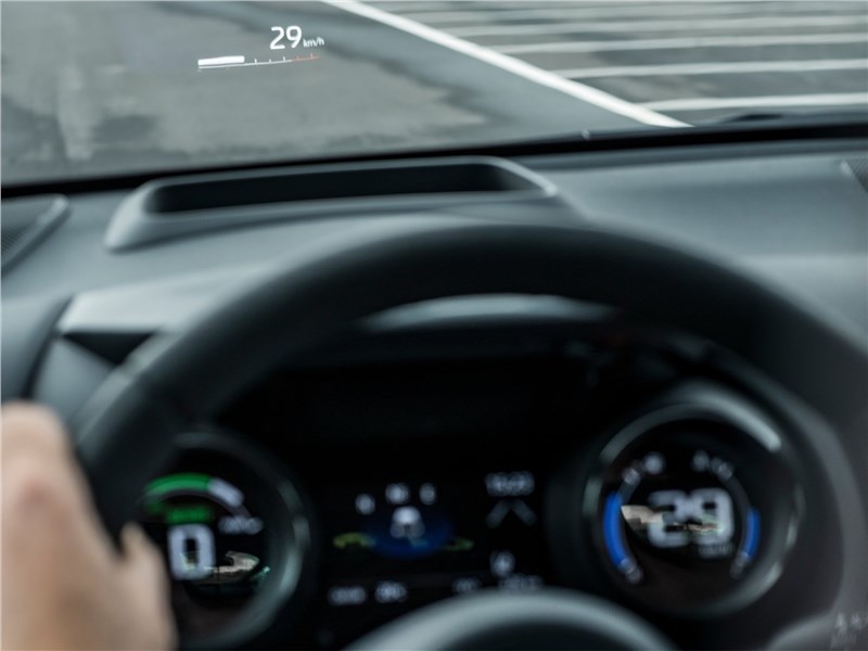 Toyota Yaris (2020) проекция на стекло