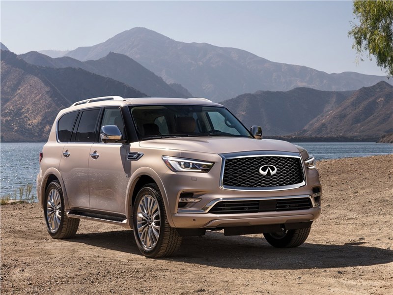 Новый Infiniti QX80 - Infiniti QX80 2018 вид спереди Гвоздь программы