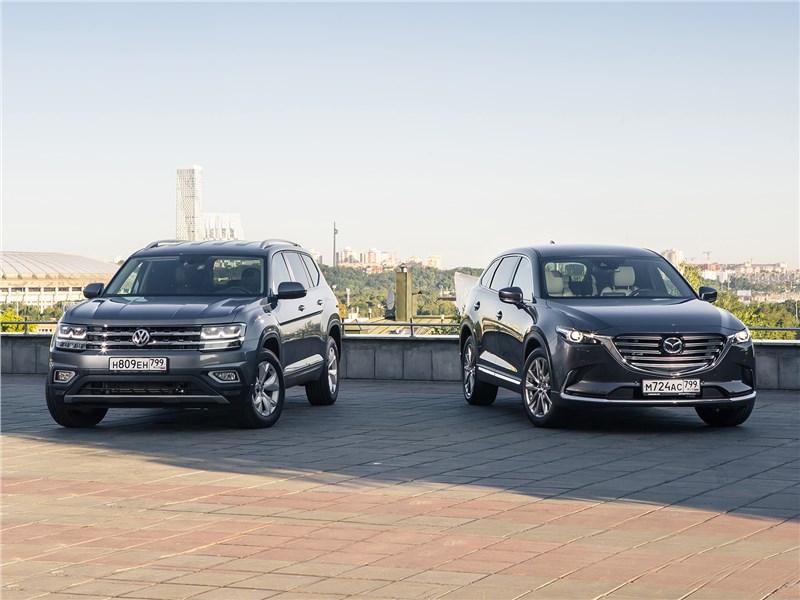 Volkswagen Teramont, Mazda CX-9 - сравнительный тест mazda cx-9 2016 и volkswagen teramont 2018: схватка «американцев» в россии
