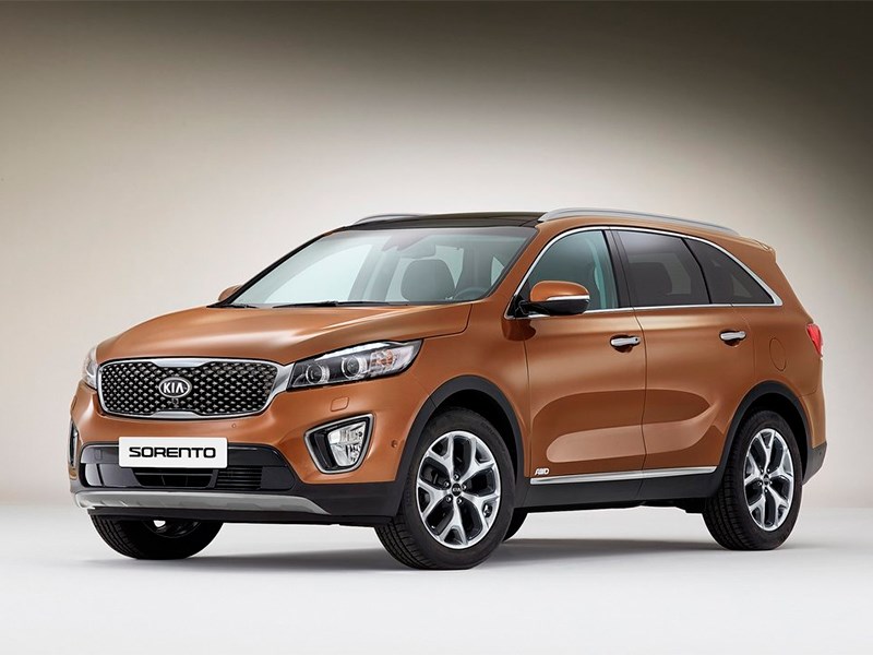 KIA Sorento 2015 вид спереди коричневый