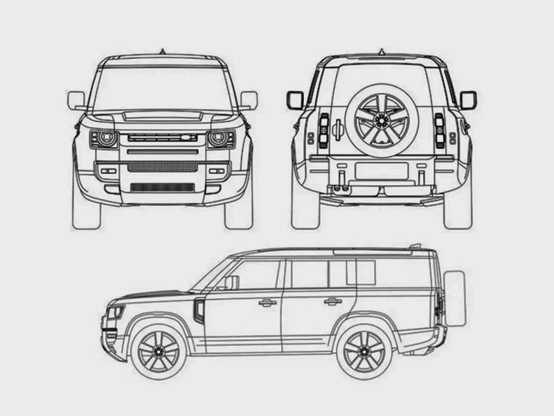 Самый большой Land Rover Defender обнаружили в патентной документации