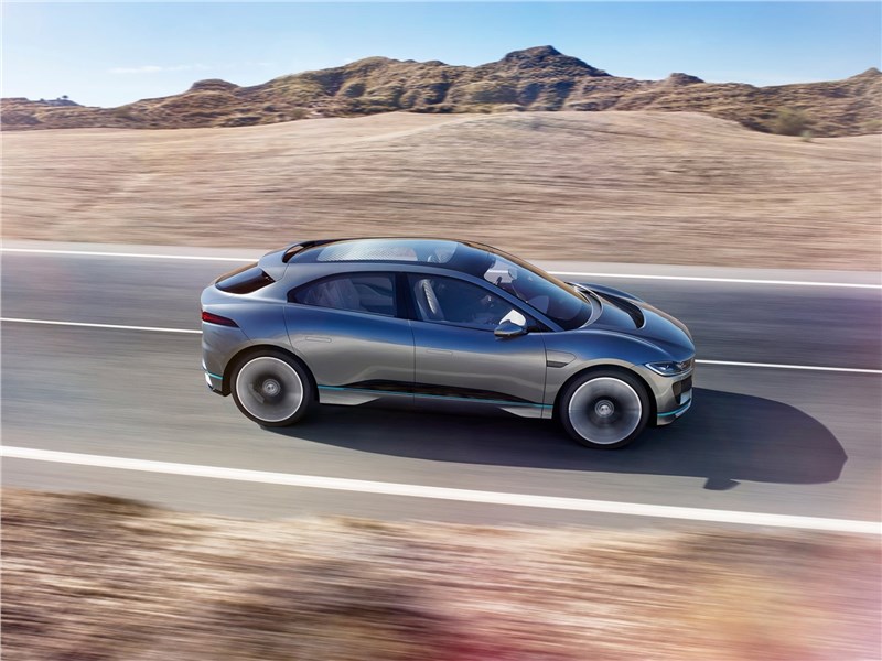 Jaguar I-Pace Concept 2016 вид сбоку сверху