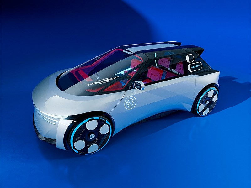 Представлен концепт Peugeot Polygon с квадратным рулем и цифровым лобовым стеклом