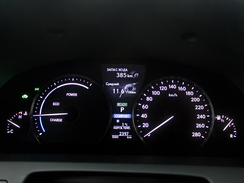 Lexus LS 600h F Sport 2012 приборная панель