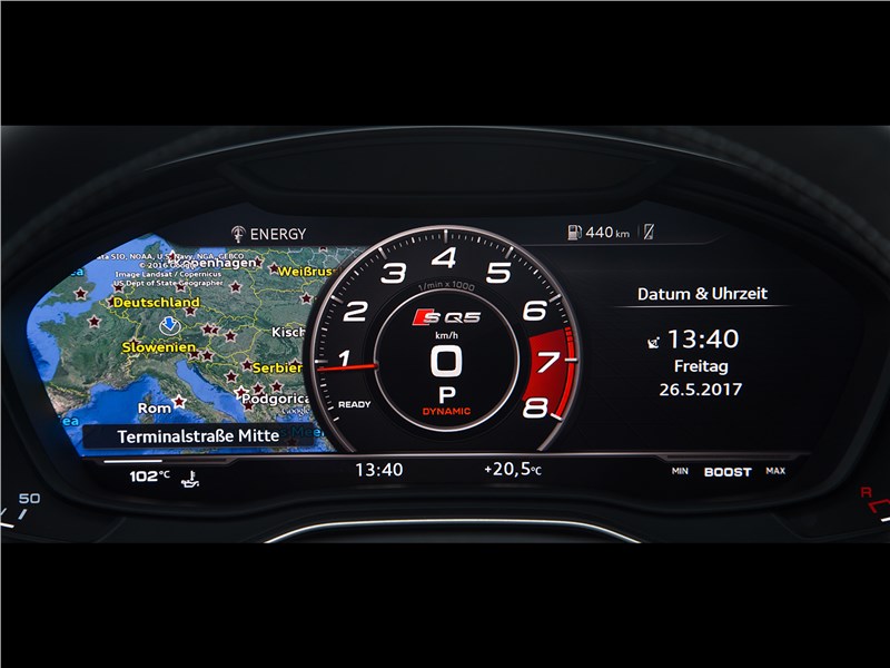 Audi SQ5 3.0 TFSI 2018 приборная панель
