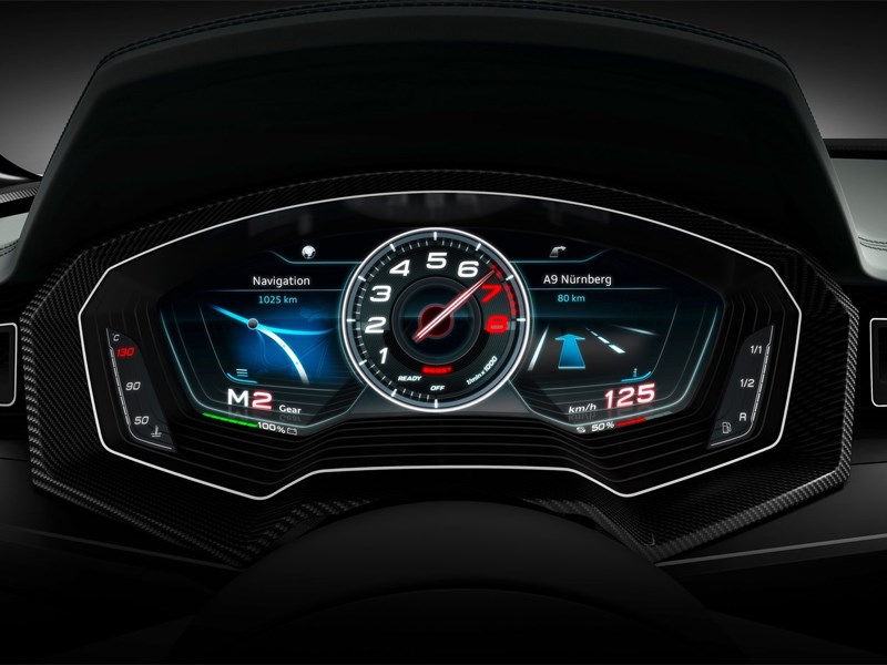 Audi Sport quattro Concept 2013 приборная панель