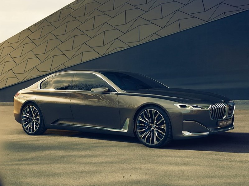 BMW Vision Future Luxury Concept 2014 вид сбоку спереди