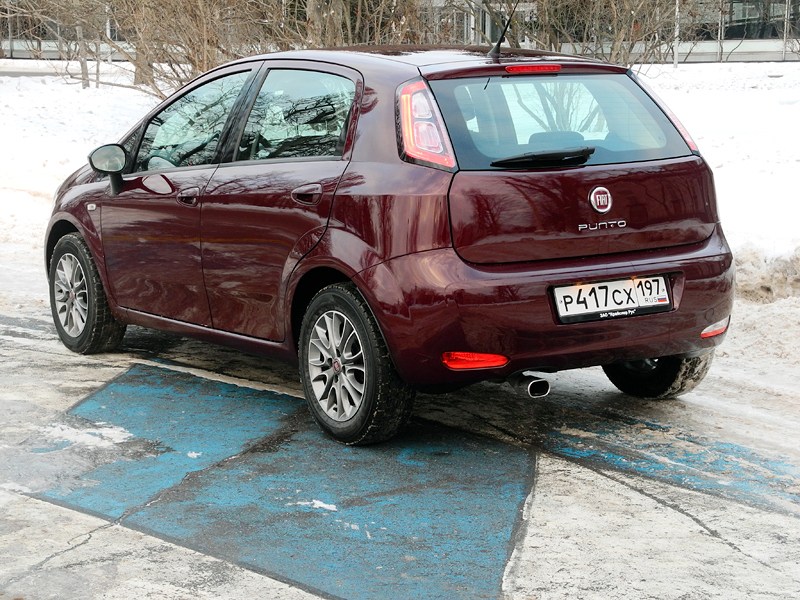 Fiat Punto 2012 вид сзади