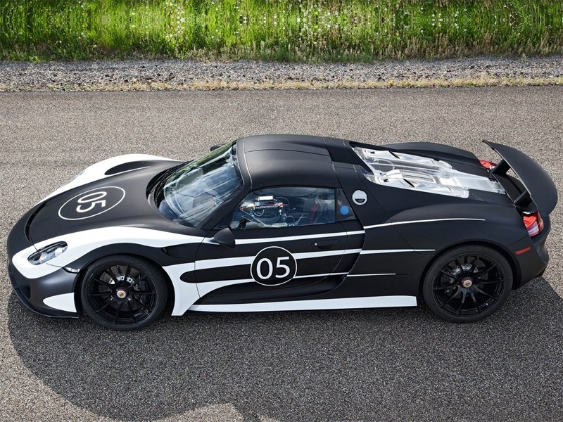 Porsche 918 spyder 2012 вид сбоку