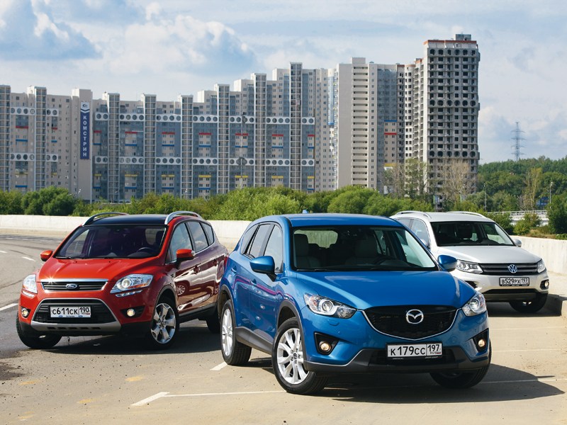 Ford Kuga, Mazda CX-5, Volkswagen Tiguan - сравнительный тест mazda cx-5, ford kuga, volkswagen tiguan