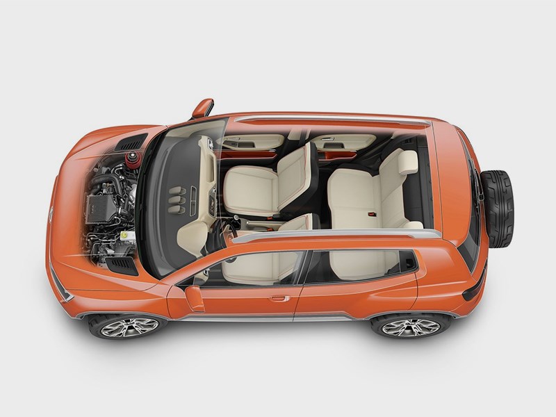Volkswagen Taigun concept 2014 вид сверху
