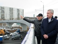 Собянин открыл эстакаду на Варшавском шоссе