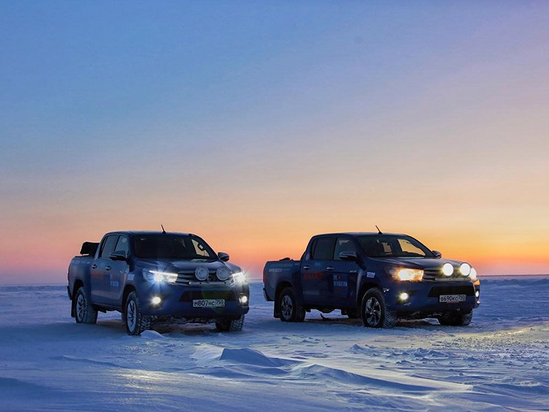 Пикапы Toyota установили рекорд Гиннесса на Крайнем Севере
