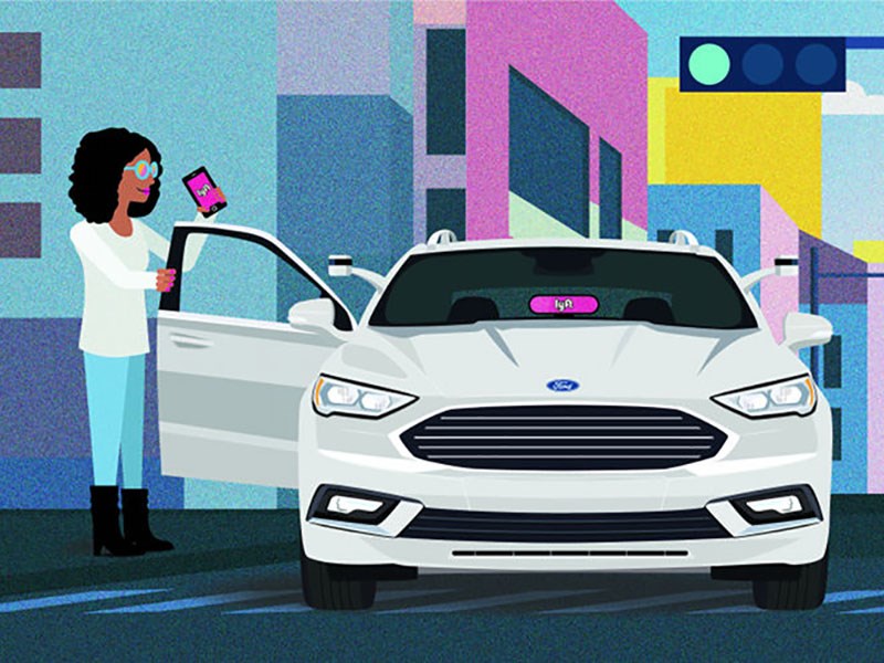 Ford будет продвигать беспилотники через сервис такси Lyft