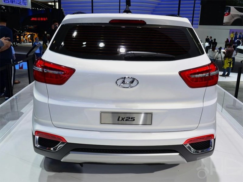 Hyundai ix25 concept 2014 белый вид сзади