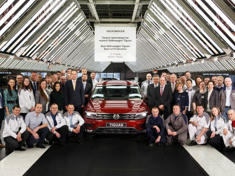 Volkswagen запустил серийное производство нового Tiguan в России